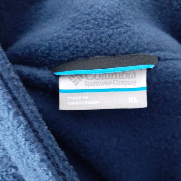 Columbia Mens Fleece Vest XL Full Zip Blue Outdoor Camping Hiking 850 - Picture 3 of 4